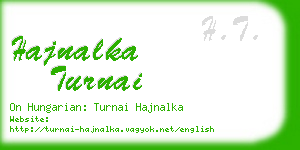 hajnalka turnai business card